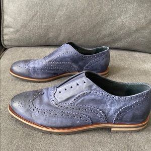 Johnston & Murphy Blue Nubuck Oxford Shoes, Sz 9M